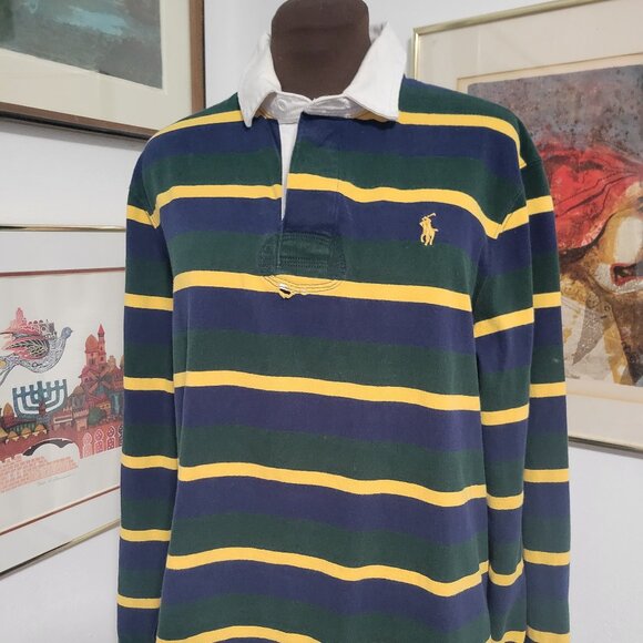 Vintage 90's Polo Ralph Lauren Rugby Shirt Size large - Picture 1 of 5